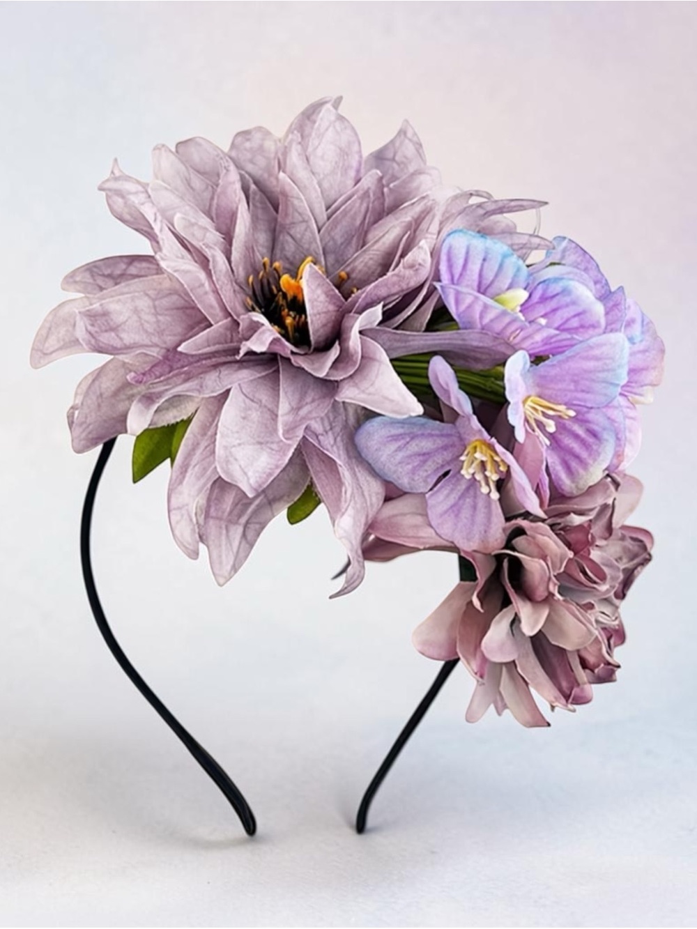 Purple Floral Statement Headband